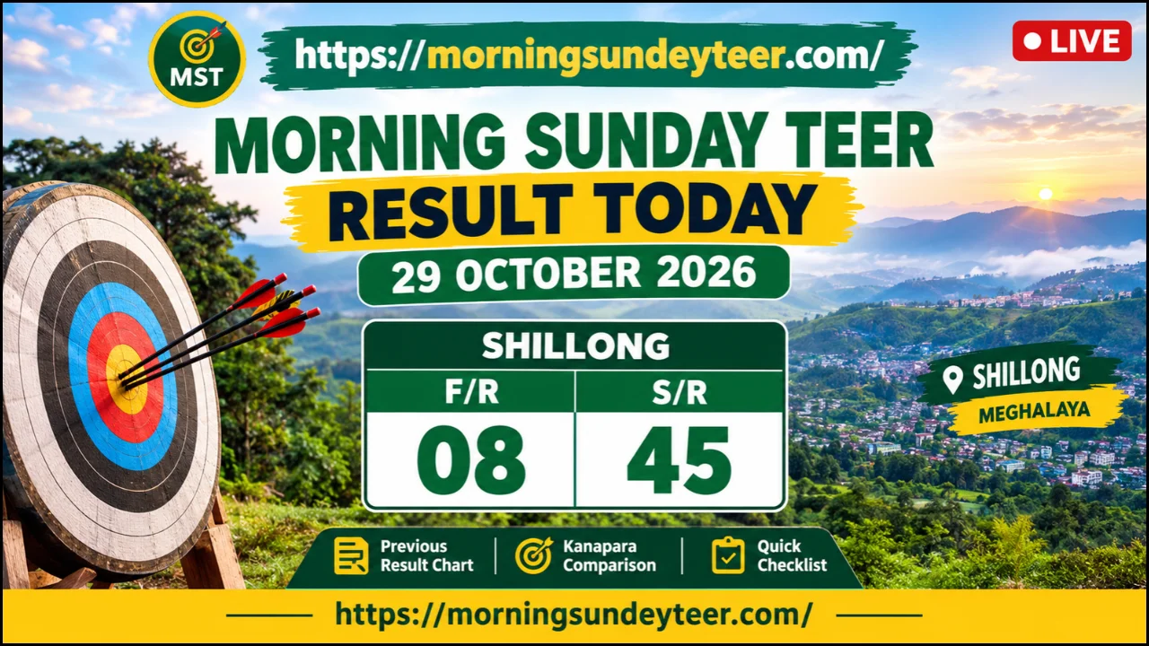 Morning Sunday Teer Result Today 29 October 2026: F/R 08, S/R 45